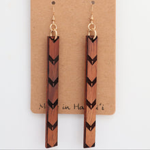 Load image into Gallery viewer, Kalo Kāpala Hawaiian Koa Wood - 14k Gold Filled/ Sterling Silver Earrings
