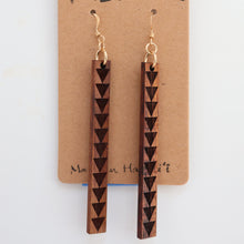 Load image into Gallery viewer, Niho Mano Hawaiian Koa Wood - 14k Gold Filled/ Sterling Silver Earrings
