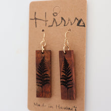 Load image into Gallery viewer, Palapalai Hawaiian Koa Wood - 14k Gold Filled/ Sterling Silver Earrings
