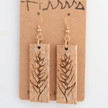 Load image into Gallery viewer, Heliconia Hawaiian Koa Wood - 14k Gold Filled/ Sterling Silver Earrings
