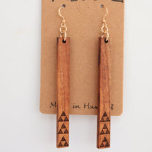 Load image into Gallery viewer, Mauna &#39;Ekolu Hawaiian Koa Wood - 14k Gold Filled/ Sterling Silver Earrings
