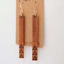 Load image into Gallery viewer, Mauna &#39;Ekolu Hawaiian Koa Wood - 14k Gold Filled/ Sterling Silver Earrings
