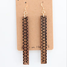 Load image into Gallery viewer, Hulu Hawaiian Koa Wood - 14k Gold Filled/ Sterling Silver Earrings
