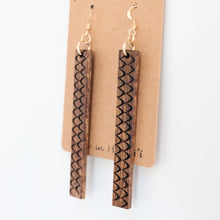 Load image into Gallery viewer, Hulu Hawaiian Koa Wood - 14k Gold Filled/ Sterling Silver Earrings
