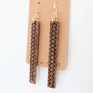 Hulu Hawaiian Koa Wood - 14k Gold Filled/ Sterling Silver Earrings
