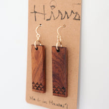 Load image into Gallery viewer, Kanaka Kapa Hawaiian Koa Wood - 14k Gold Filled/ Sterling Silver Earrings
