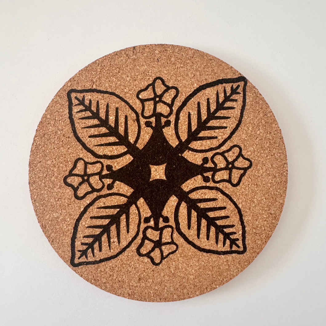 ʻIlima Quilt Print Cork Coasters Set of 2