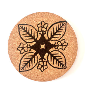 ʻIlima Quilt Print Cork Coasters Set of 2