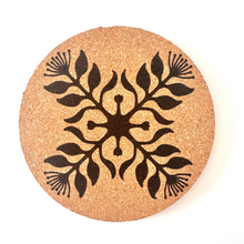 Load image into Gallery viewer, Lehua Quilt Print Cork Coasters Set of 2
