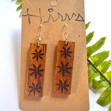 Load image into Gallery viewer, Tiare Hawaiian Koa Wood - 14k Gold Filled/ Sterling Silver Earrings
