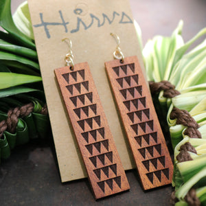 Koa Hawaiian Koa Wood - 14k Gold Filled/ Sterling Silver Earrings