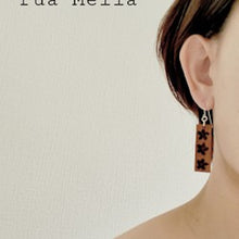 Load image into Gallery viewer, Pua Melia Hawaiian Koa Wood - 14k Gold Filled/ Sterling Silver Earrings
