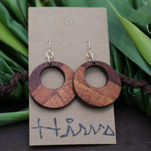 Load image into Gallery viewer, Hina Hawaiian Koa Wood - 14k Gold Filled/ Sterling Silver Earrings
