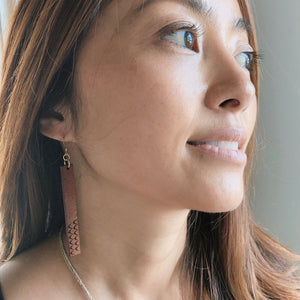 Hulu Half Hawaiian Koa Wood - 14k Gold Filled/ Sterling Silver Earrings