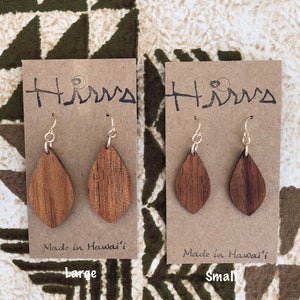 Ua Hawaiian Koa Wood - 14k Gold Filled/ Sterling Silver Earrings