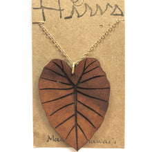 画像をギャラリービューアに読み込む, Kalo Nui Hawaiian Koa Wood w/ 14k Gold Filled Necklace
