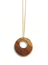 Load image into Gallery viewer, Hina Hawaiian Koa Wood w/ 14k Gold Filled Necklace
