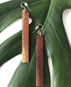 Natural Hawaiian Koa Wood - 14k Gold Filled Earrings