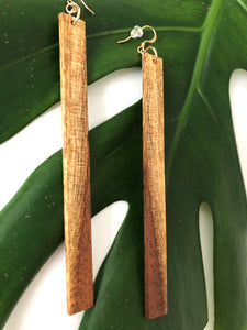 Natural Hawaiian Koa Wood - 14k Gold Filled Earrings