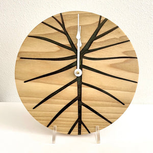 Kalo design Solid Wood Round Clock 10"