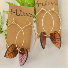 画像をギャラリービューアに読み込む, Kalo Hawaiian Koa Wood - 14k Gold Filled/ Sterling Silver Hoop Earrings
