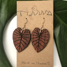 Load image into Gallery viewer, Kalo Hawaiian Koa Wood - 14k Gold Filled/ Sterling Silver Earrings
