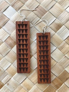 Koa Hawaiian Koa Wood - 14k Gold Filled/ Sterling Silver Earrings