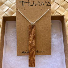 Load image into Gallery viewer, Natural Hawaiian Koa Wood Pendant w/ Sterling Silver Necklace
