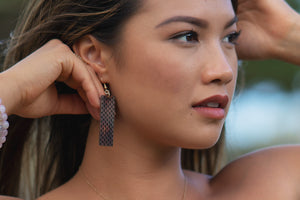 Mano Hawaiian Koa Wood - 14k Gold Filled/ Sterling Silver Earrings