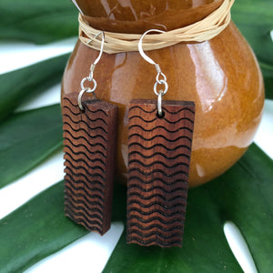 Kai Hawaiian Koa Wood - 14k Gold Filled/ Sterling Silver Earrings