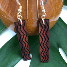 Load image into Gallery viewer, Wailele Hawaiian Koa Wood - 14k Gold Filled/ Sterling Silver Earrings
