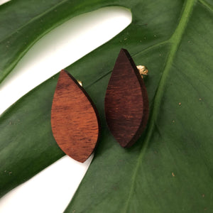Ua Hawaiian Koa Wood w/ 14k Gold Filled Stud Earring