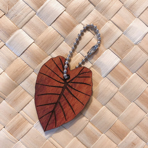 Kalo Hawaiian Koa Wood Keychain