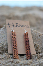 Load image into Gallery viewer, Hulu Hawaiian Koa Wood - 14k Gold Filled/ Sterling Silver Earrings
