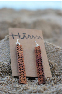 Hulu Hawaiian Koa Wood - 14k Gold Filled/ Sterling Silver Earrings