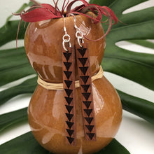 Load image into Gallery viewer, Niho Mano Hawaiian Koa Wood - 14k Gold Filled/ Sterling Silver Earrings
