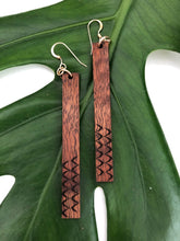 Load image into Gallery viewer, Hulu Half Hawaiian Koa Wood - 14k Gold Filled/ Sterling Silver Earrings
