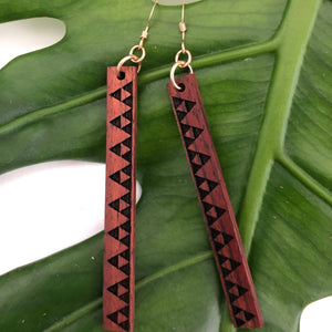 Mauna Kapa Hawaiian Koa Wood - 14k Gold Filled/ Sterling Silver Earrings