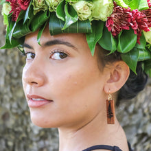 画像をギャラリービューアに読み込む, Palapalai Hawaiian Koa Wood - 14k Gold Filled/ Sterling Silver Earrings
