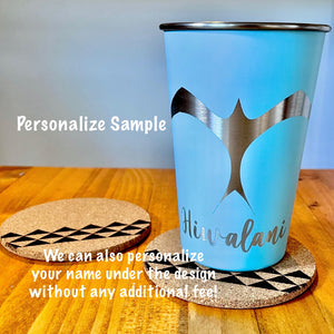 Kalo Laser Engraved Stainless Steel Pint Cup 16oz